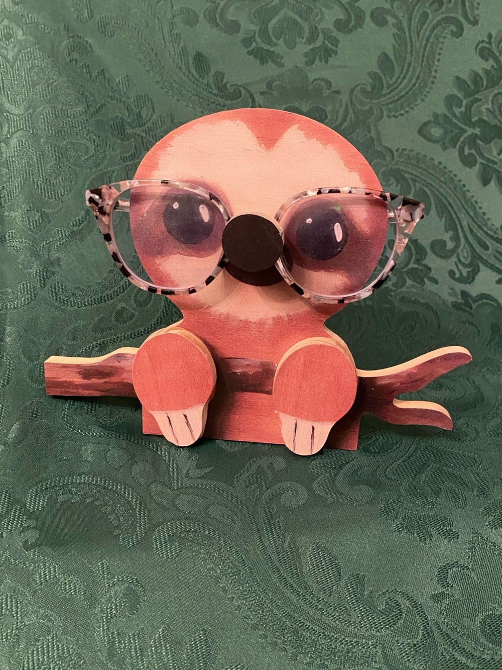 Wooden Sloth Glasses Holder Helps Keep You or a Loved One From Losing Specs